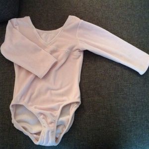 Girl's pink velvet dance leotard